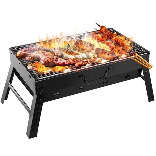 19d4f774-f30a-48c6-a694-4636b911b402.jpg 1Pc Portable BBQ Grill Foldable Charcoal Grill Lightweight Smoker - Image 1