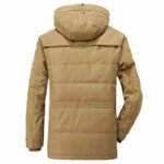 Mens Hooded Winter Parka Coat with Inner Fleece - Image 4